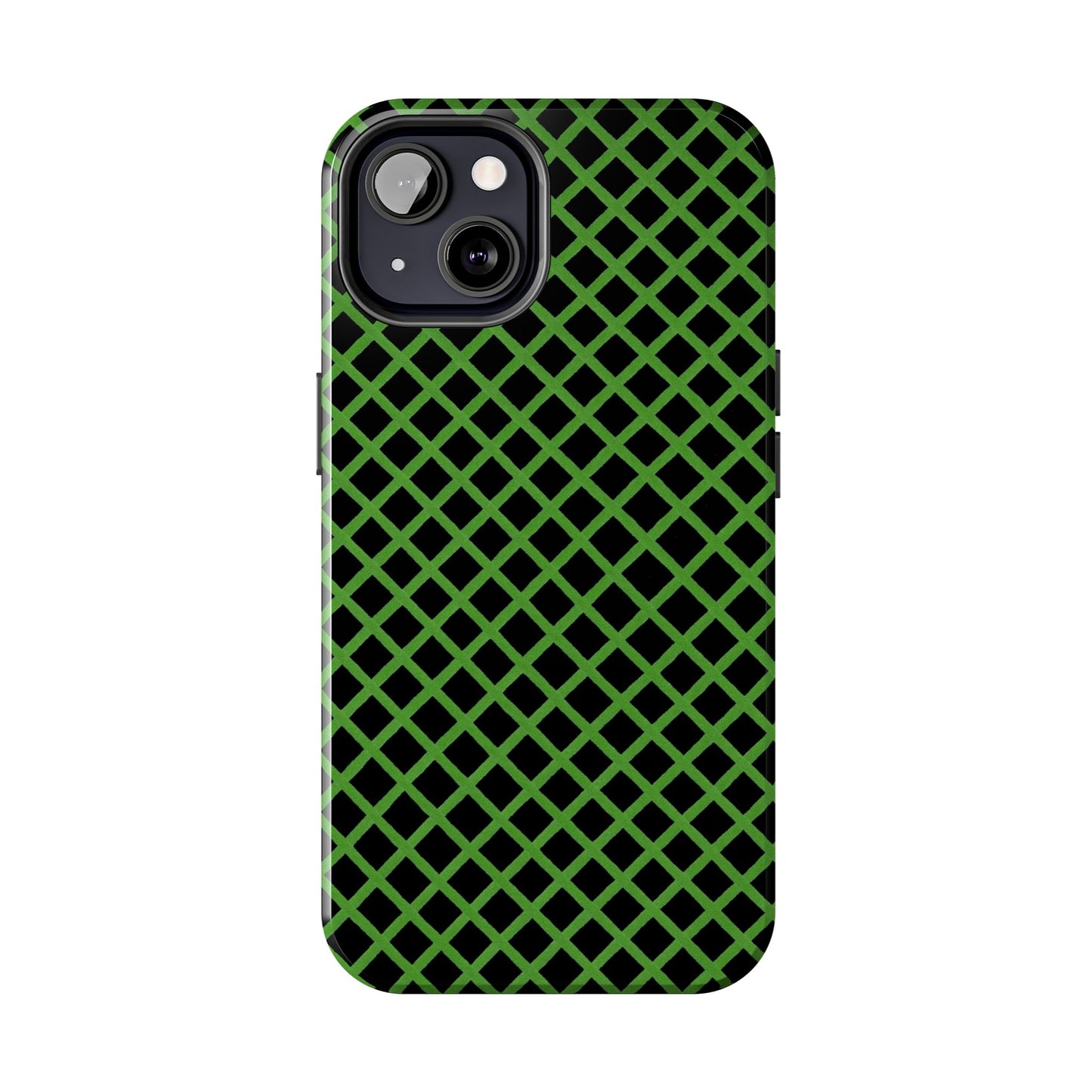 Trellis Green / Black Phone Case