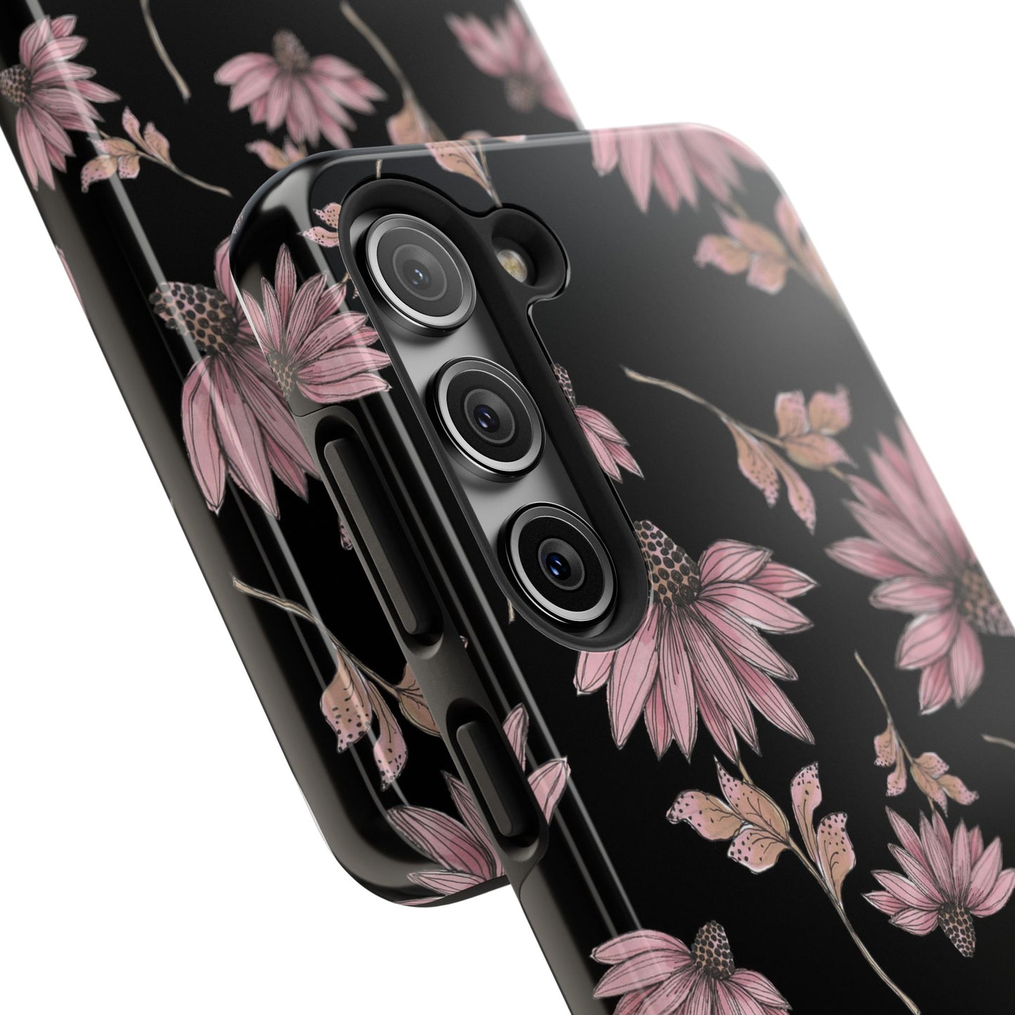 Wild Cone Flowers Black Phone Case
