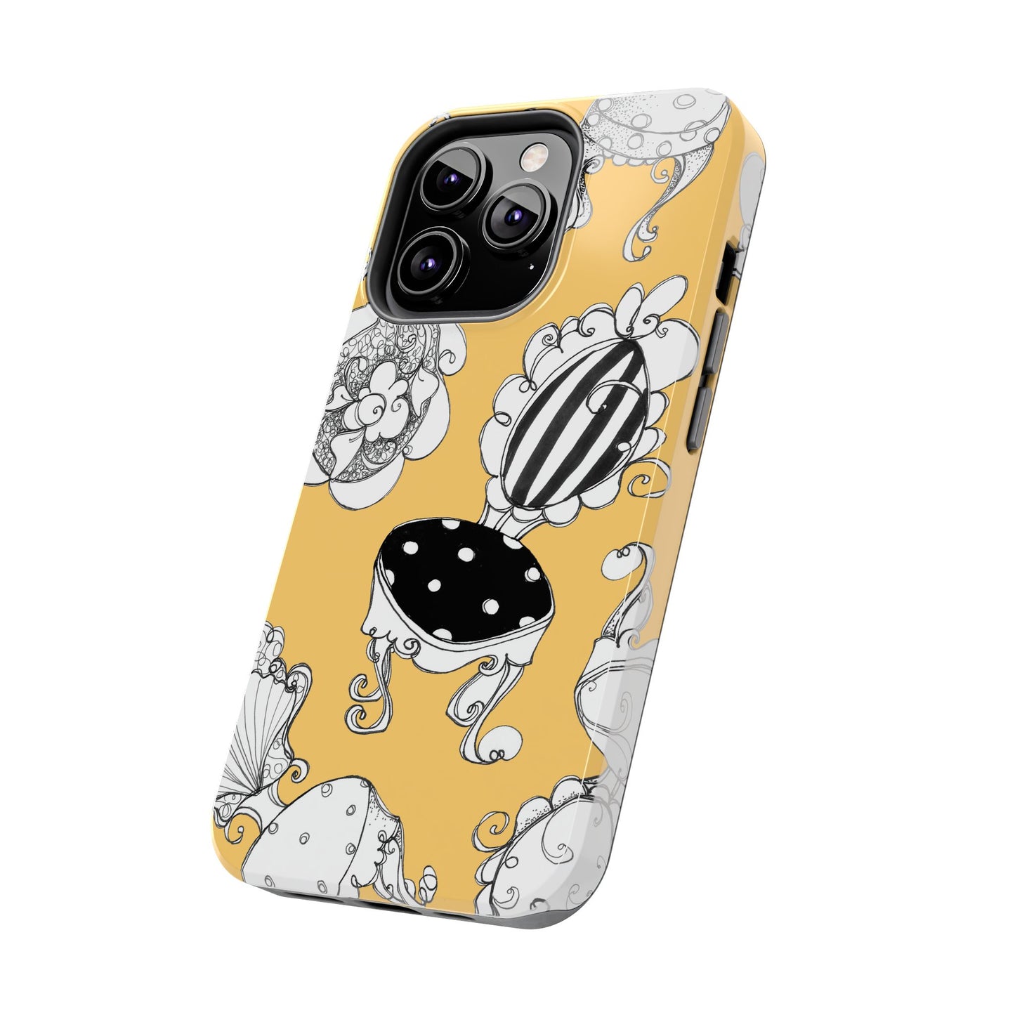 Bistro Chairs Yellow Phone Case