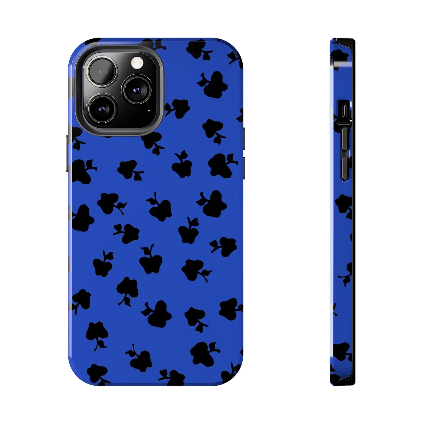 Happy Apples Blue / Black Phone Case