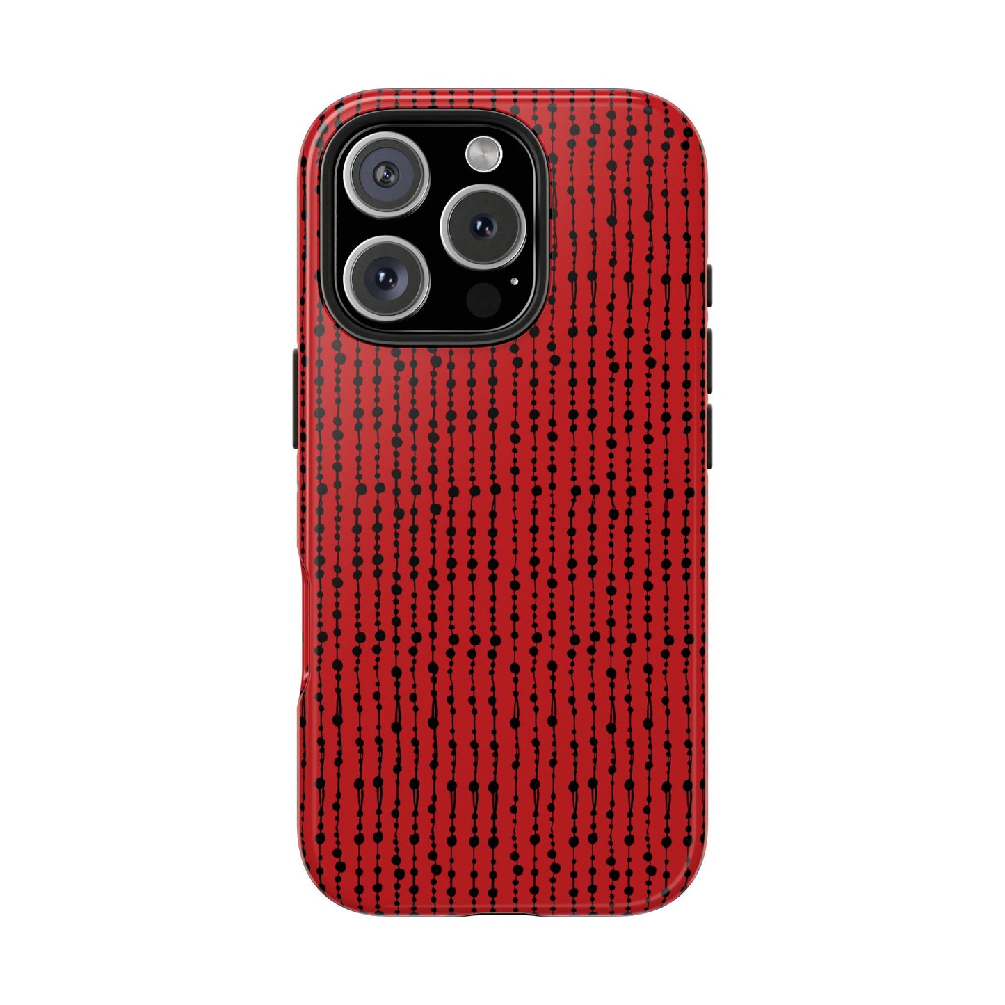 Beaded Curtain Red / Black Phone Case