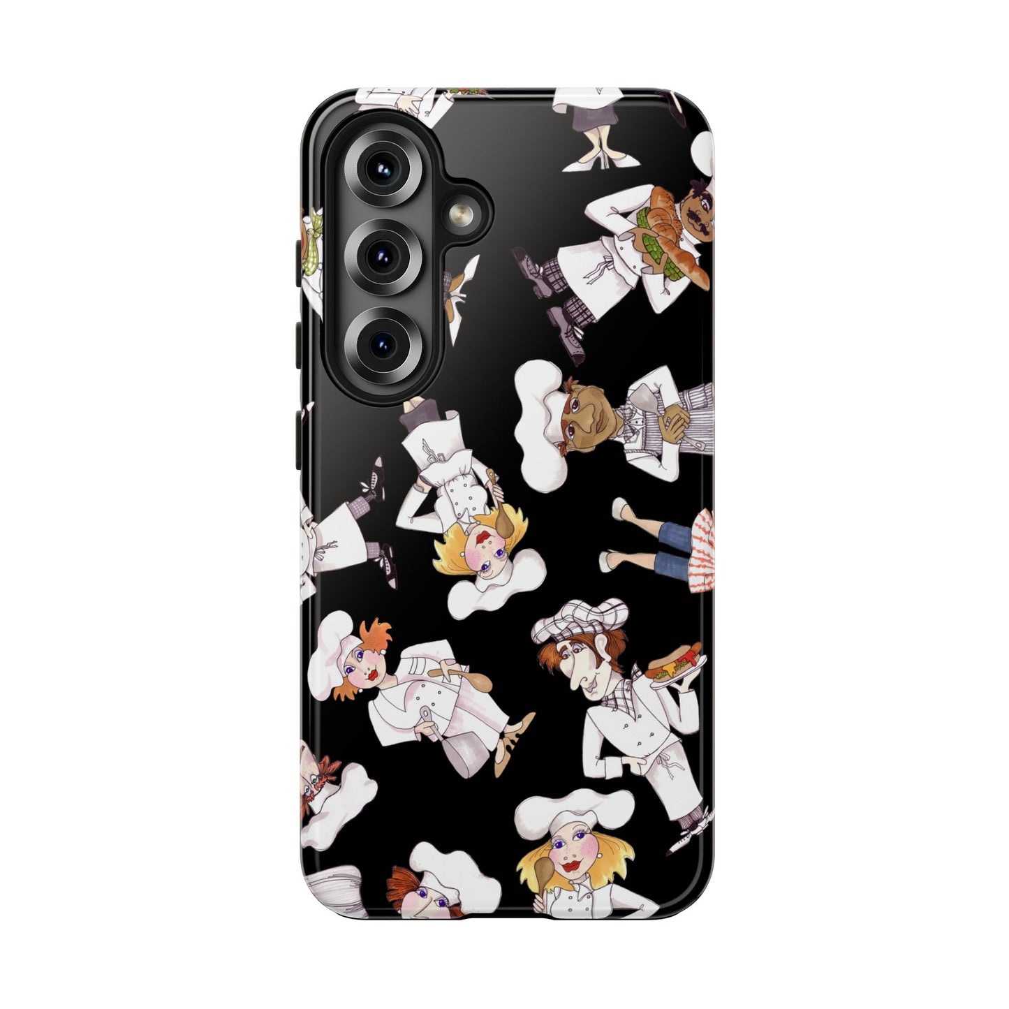 Tossed Chefs Black Phone Case