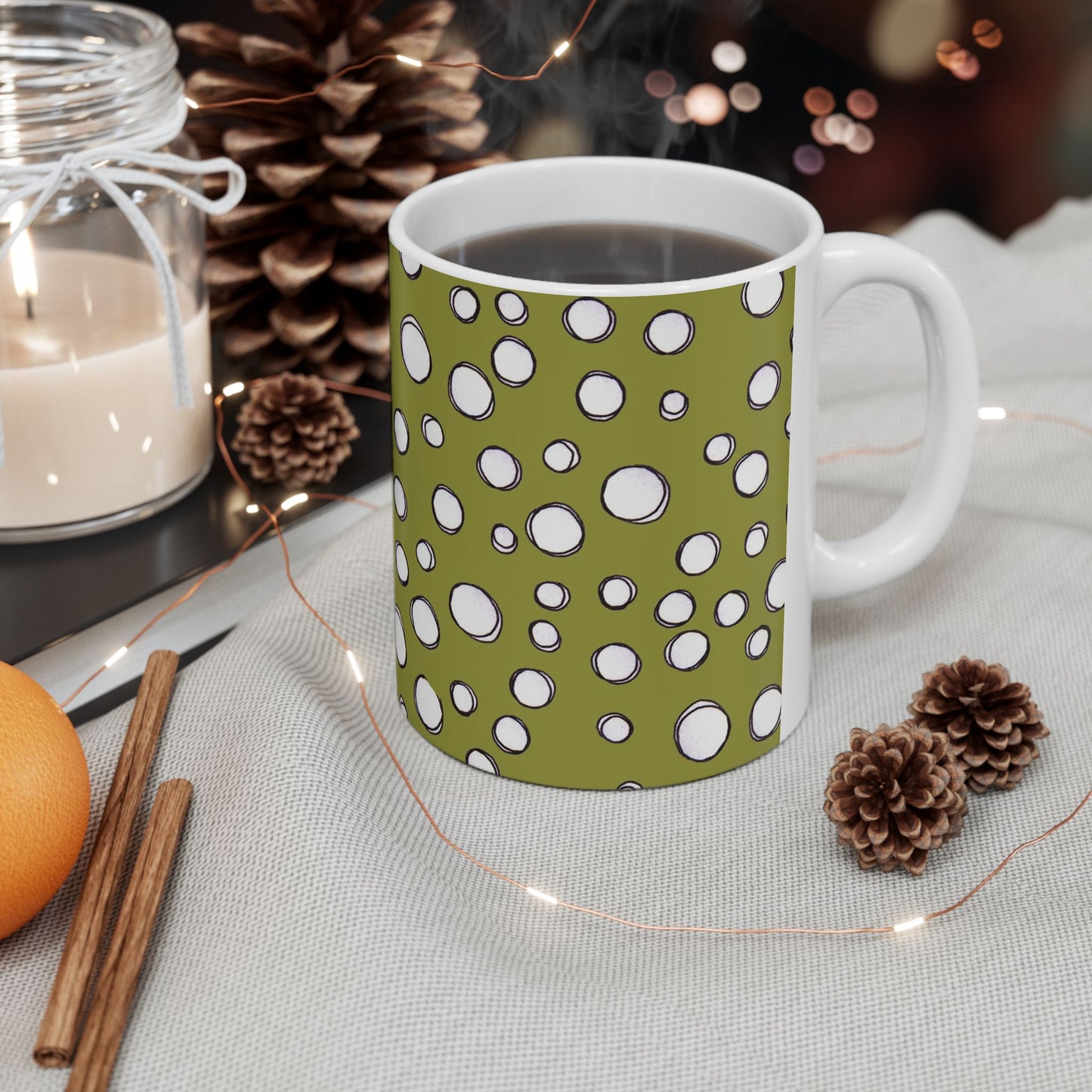 Pot Dots Green Cup