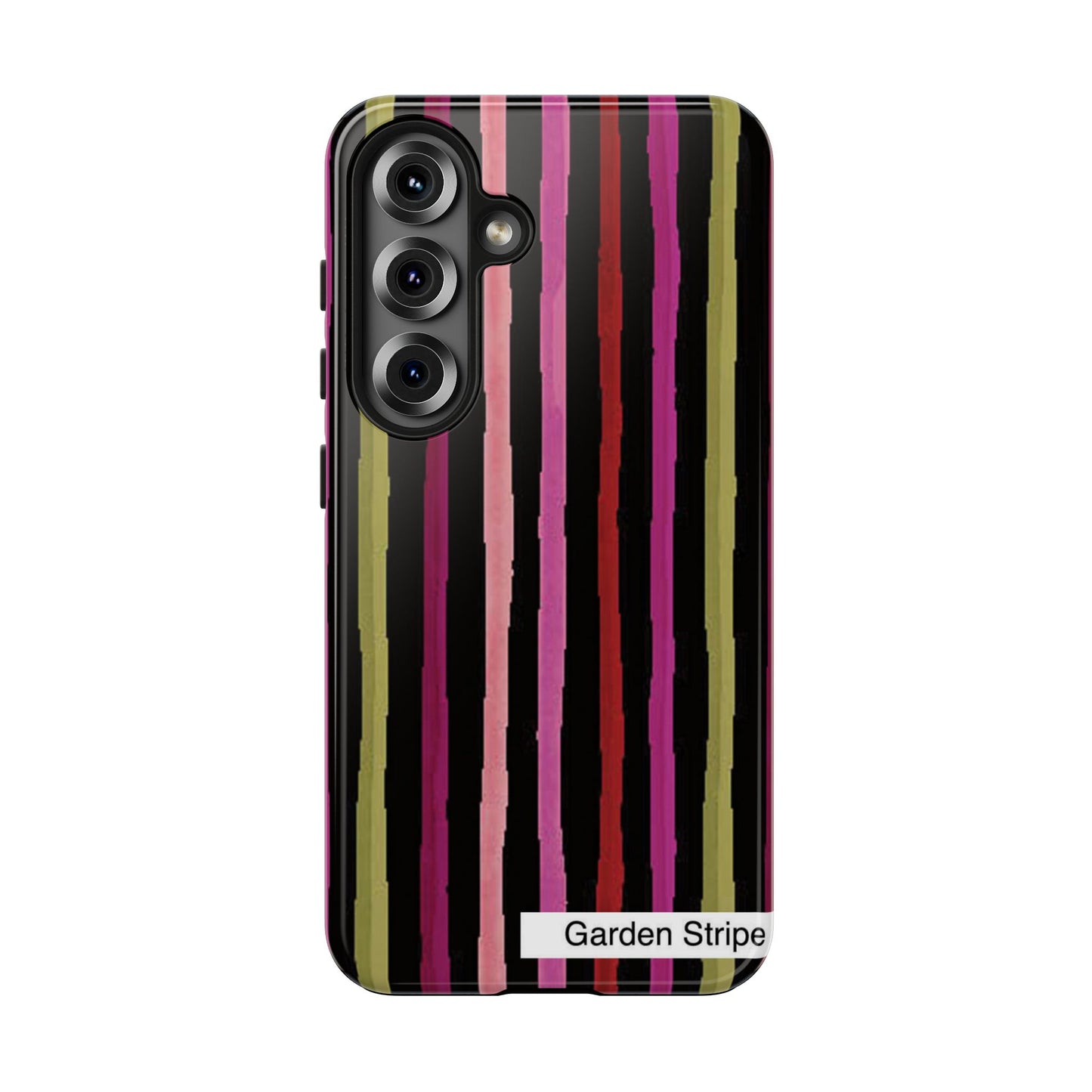 Garden Stripe Black Phone Case