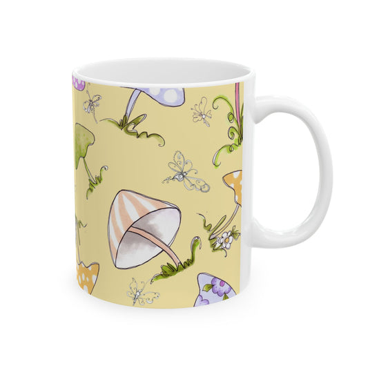 Mushroom Toss Yellow Cup