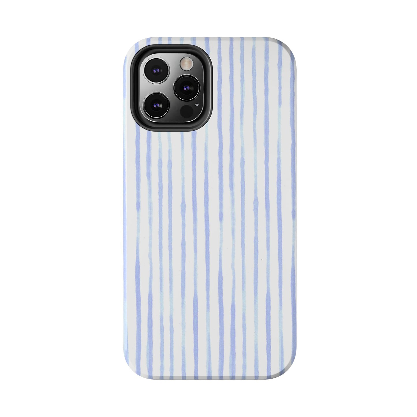 Happy Stripe White / Blue Phone Case