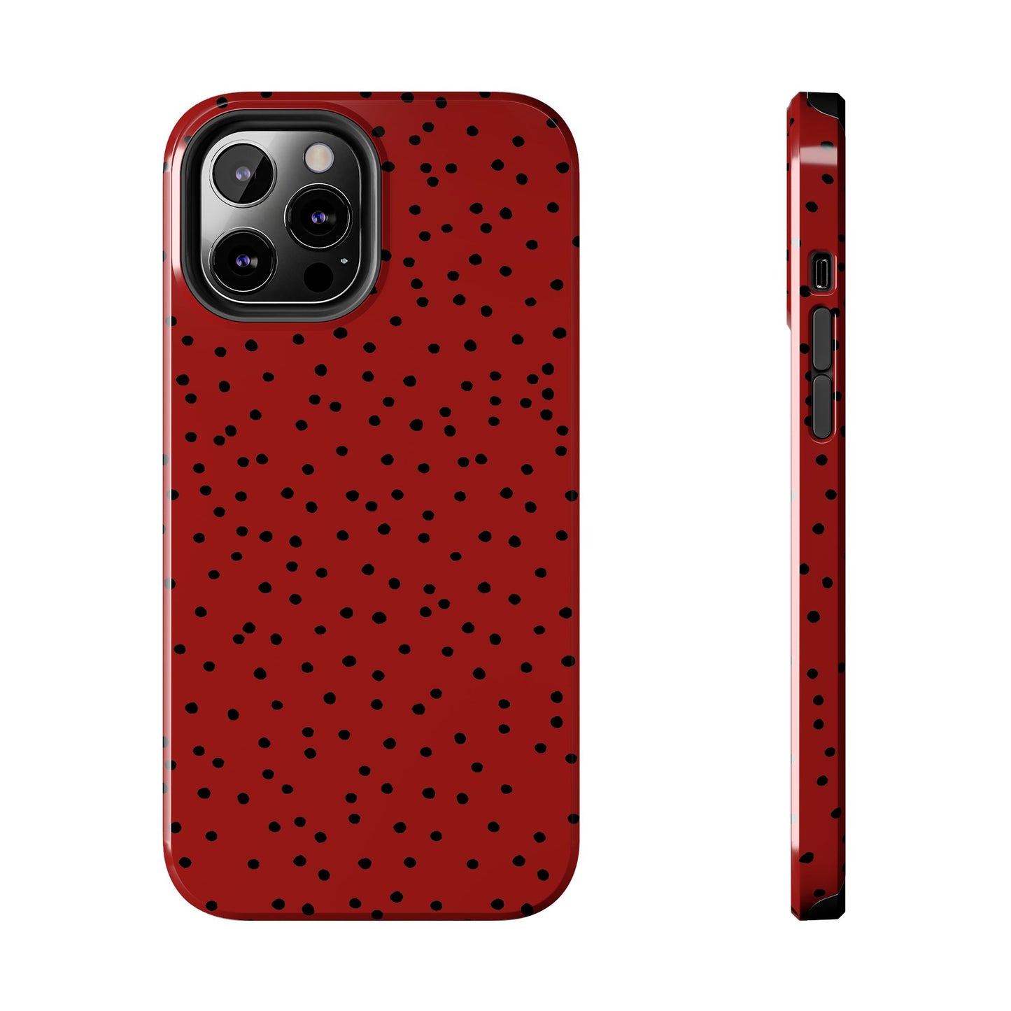 Dinky Dots Scarlett / Black Phone Case