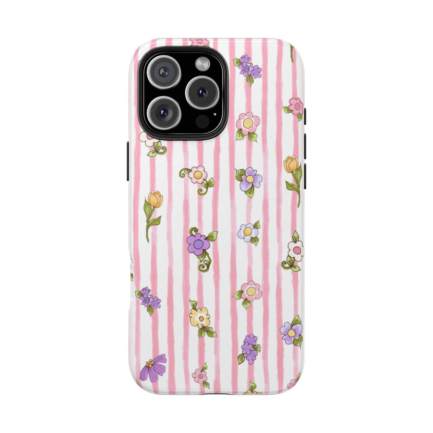 Pretty Posie Stripe Phone Case