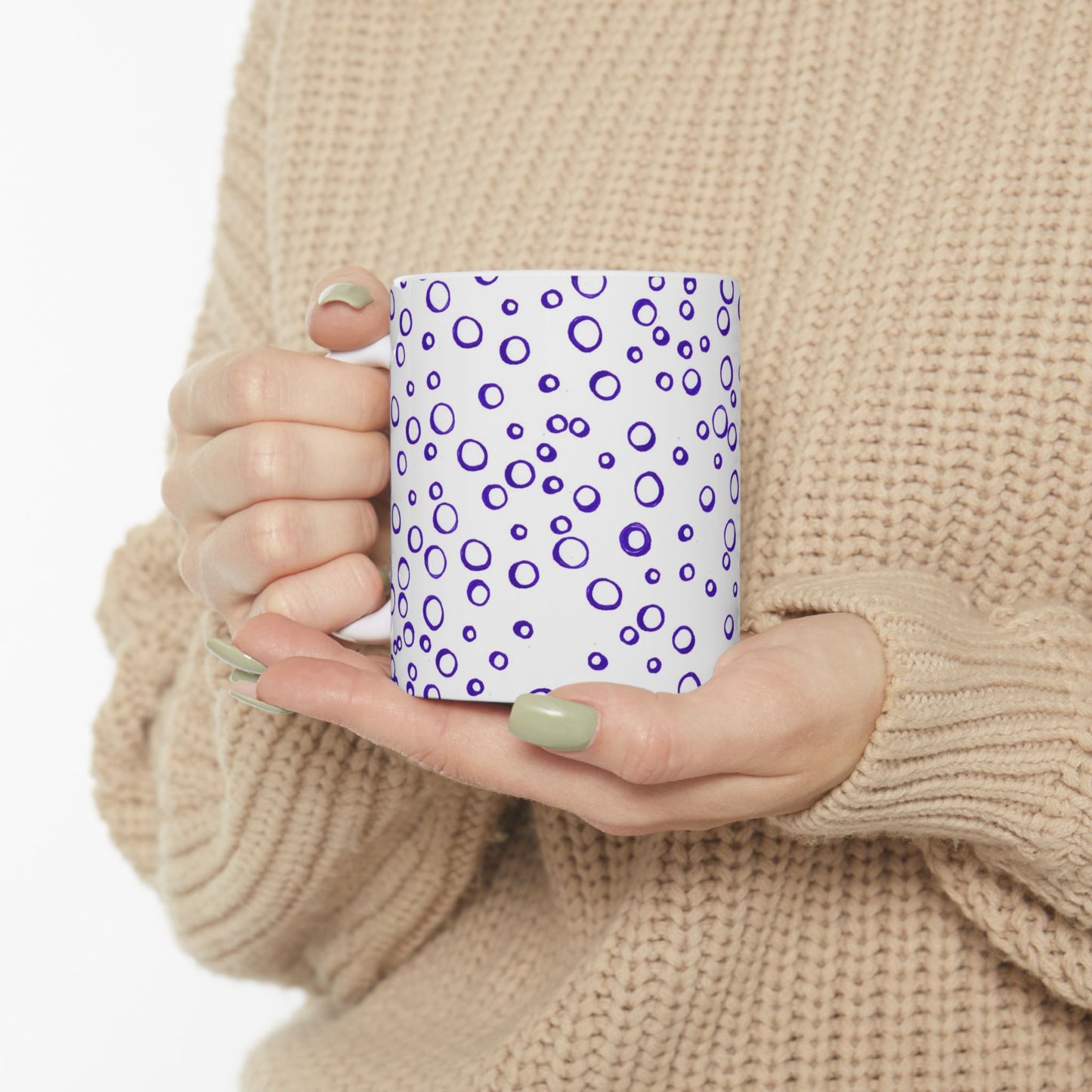 Blue See Through Dots Cup