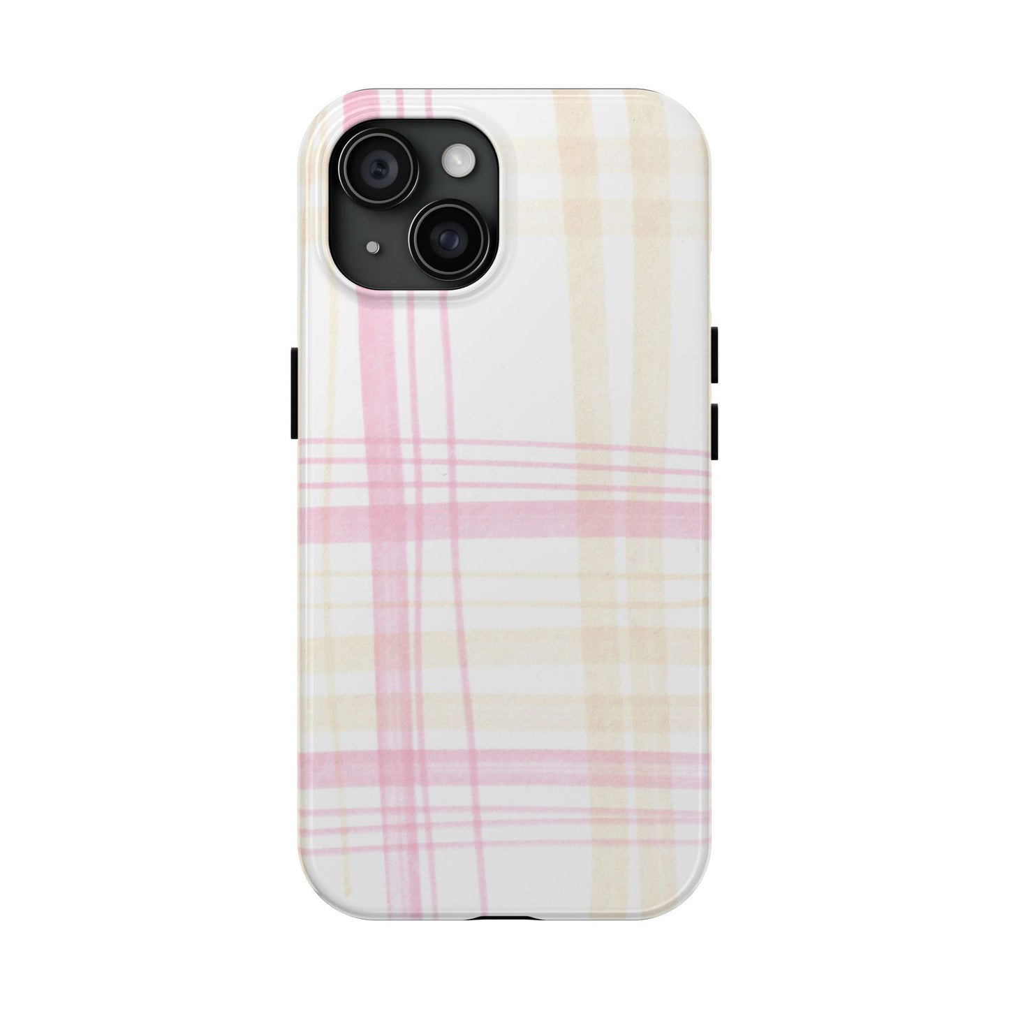 Flower Model Plaid Phone Case