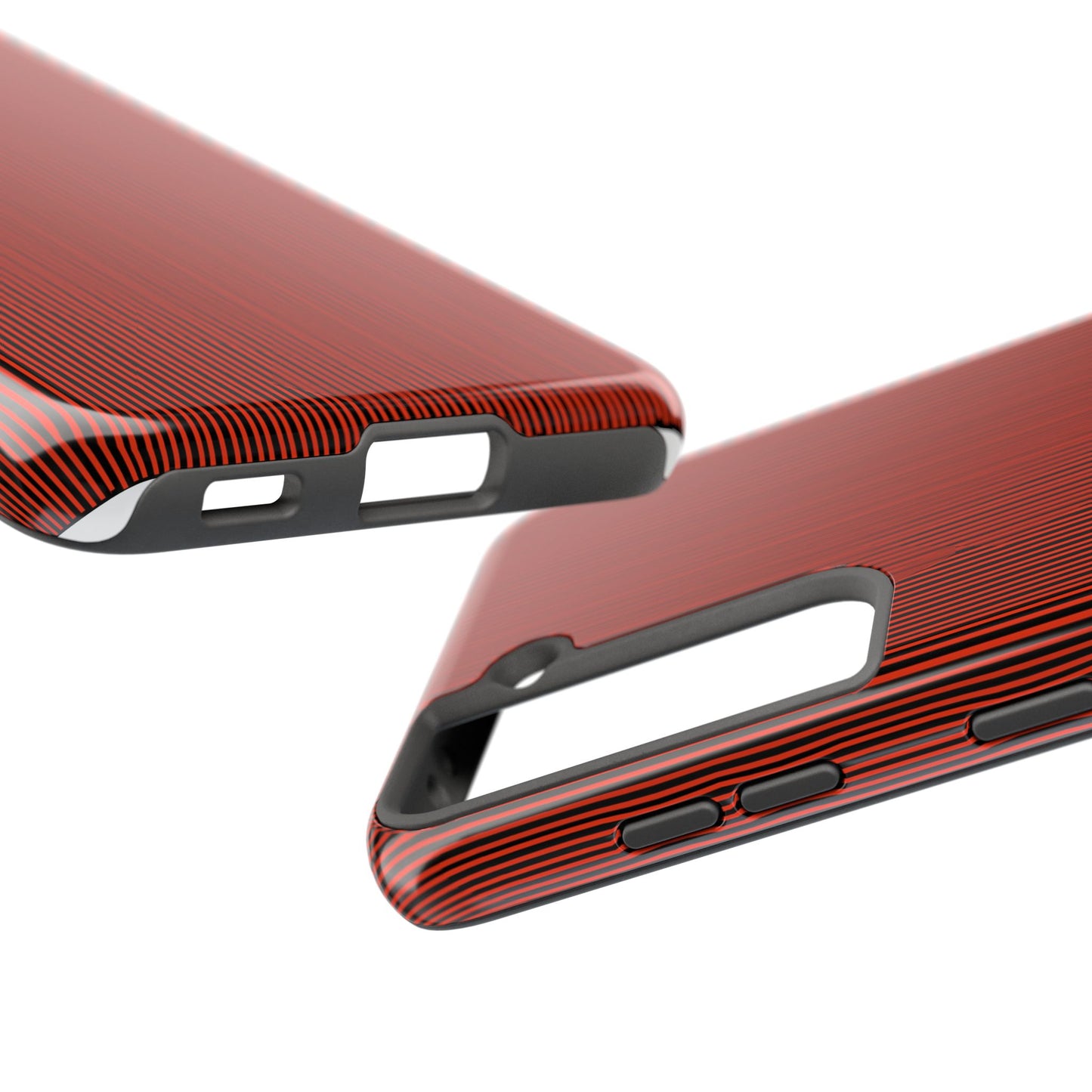 Pin Stripe Red / Black Phone Case