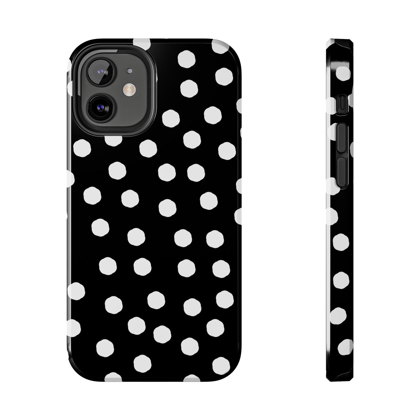 Jumbo Dots Black / White Phone Case
