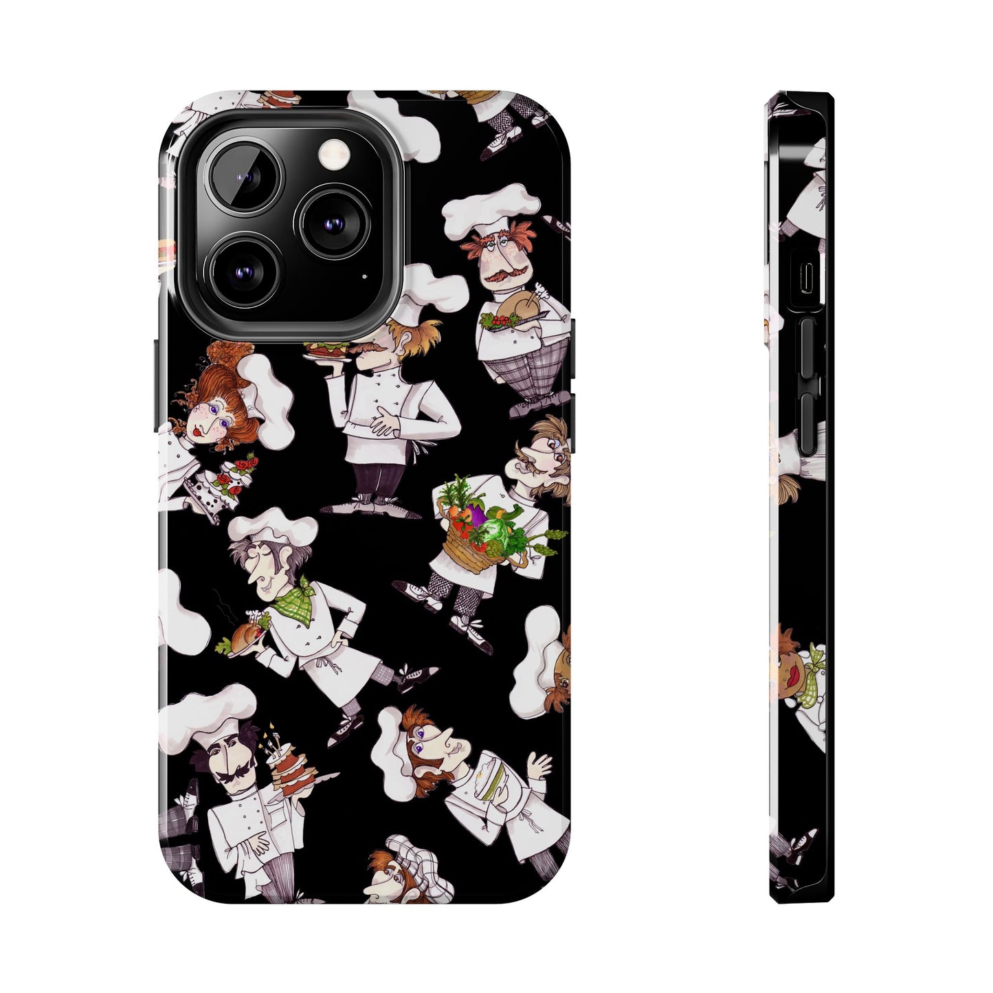Tossed Chefs Black Phone Case