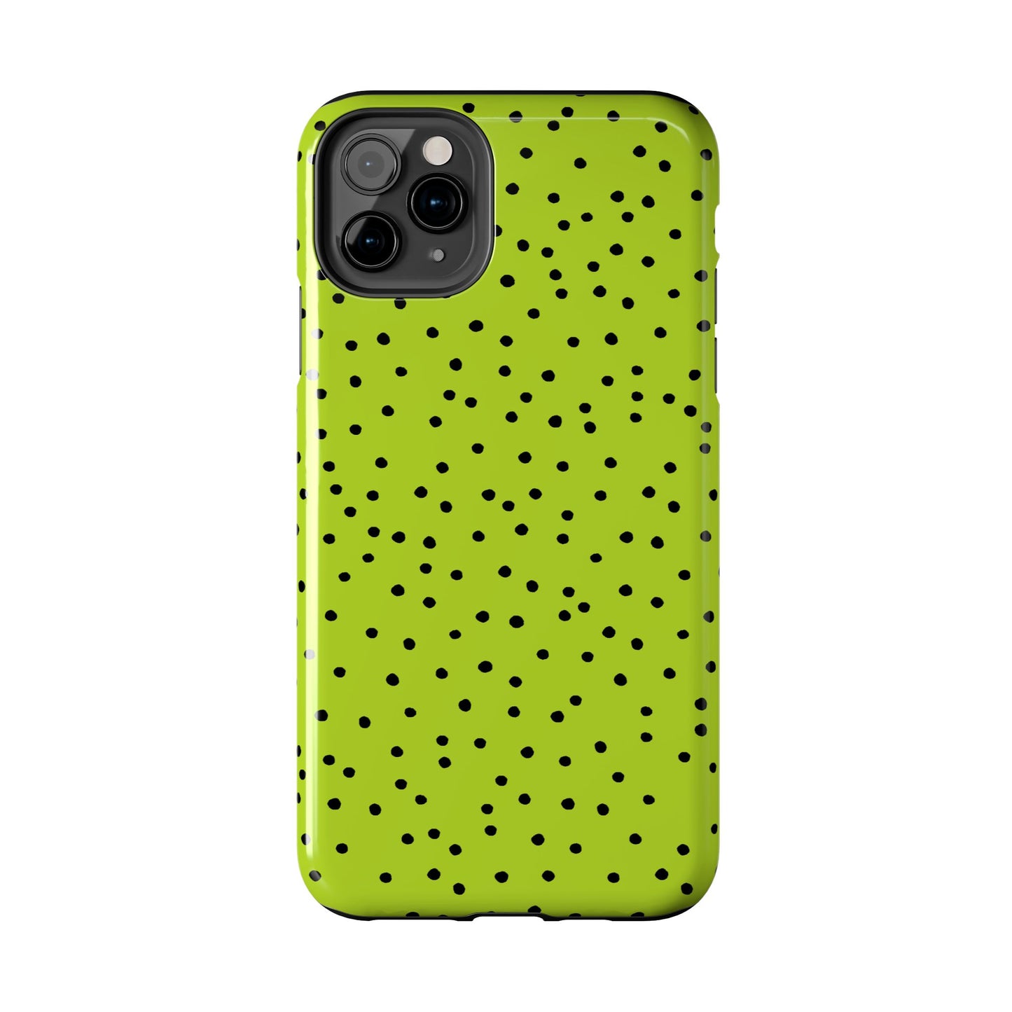 Dinky Dots Lime / Black Phone Case