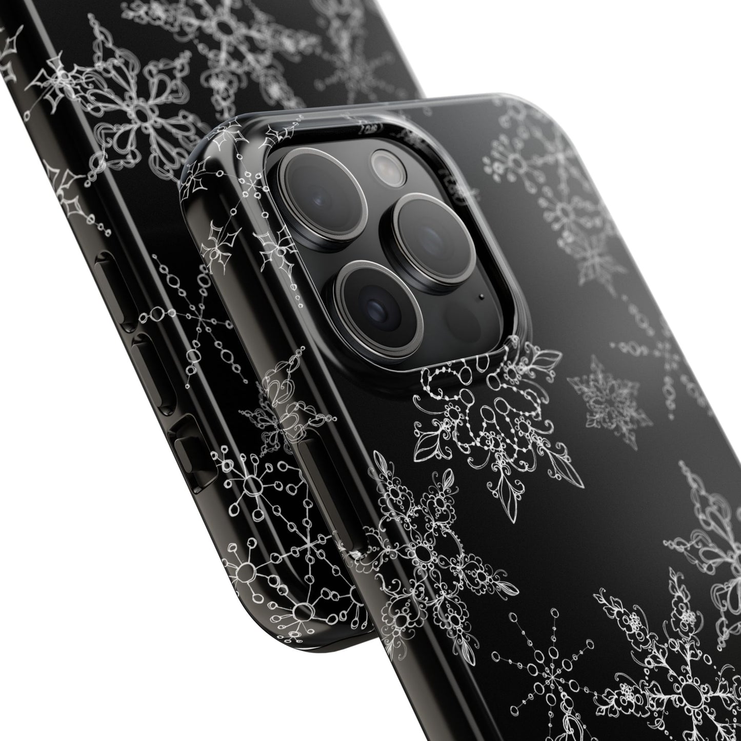 Random Flakes Black Phone Case