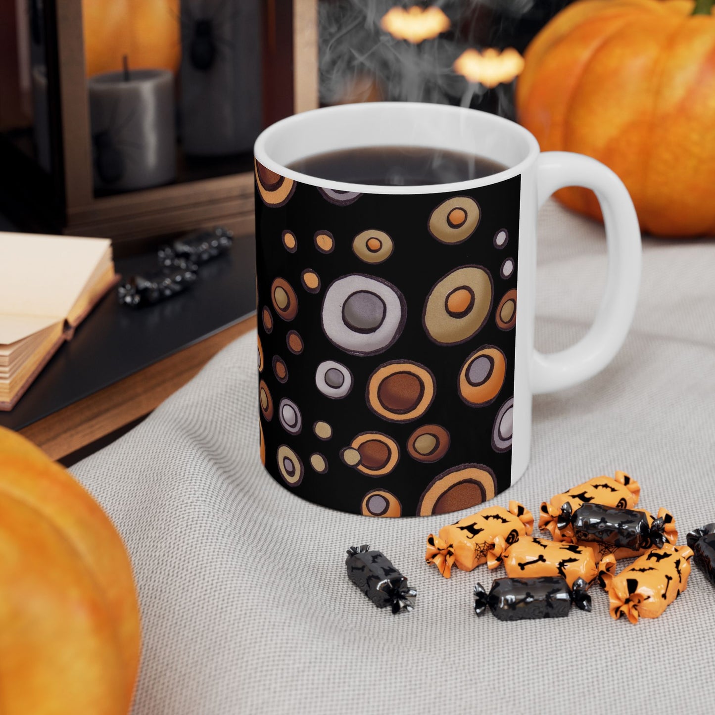 Doggie Dots Black Cup