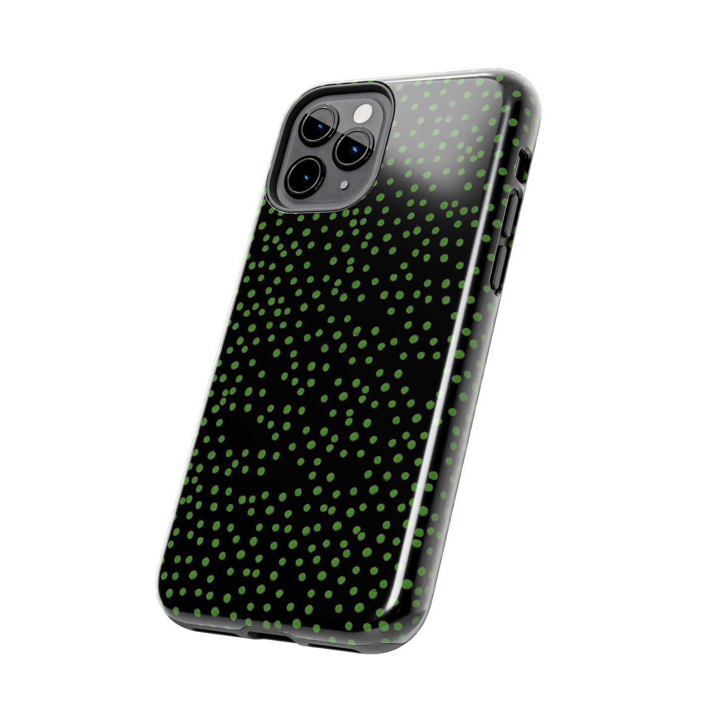 Dinky Dots Black / Green Phone Case