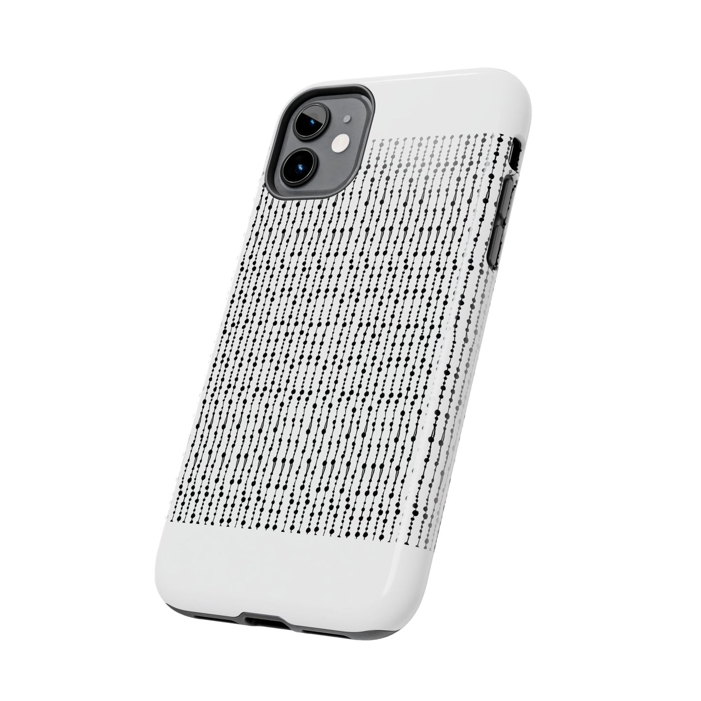 Beaded Curtain White / Black Phone Case