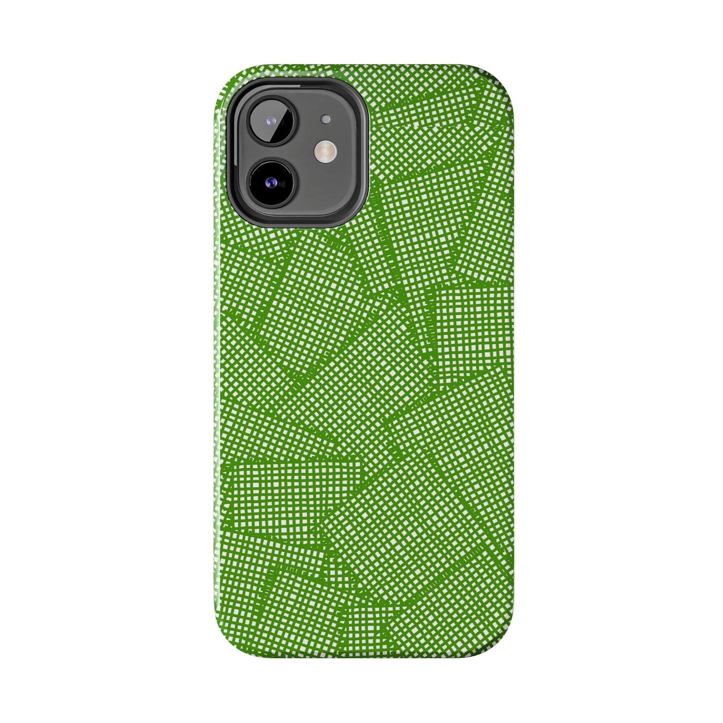 Check Patch Large Green Phone Case