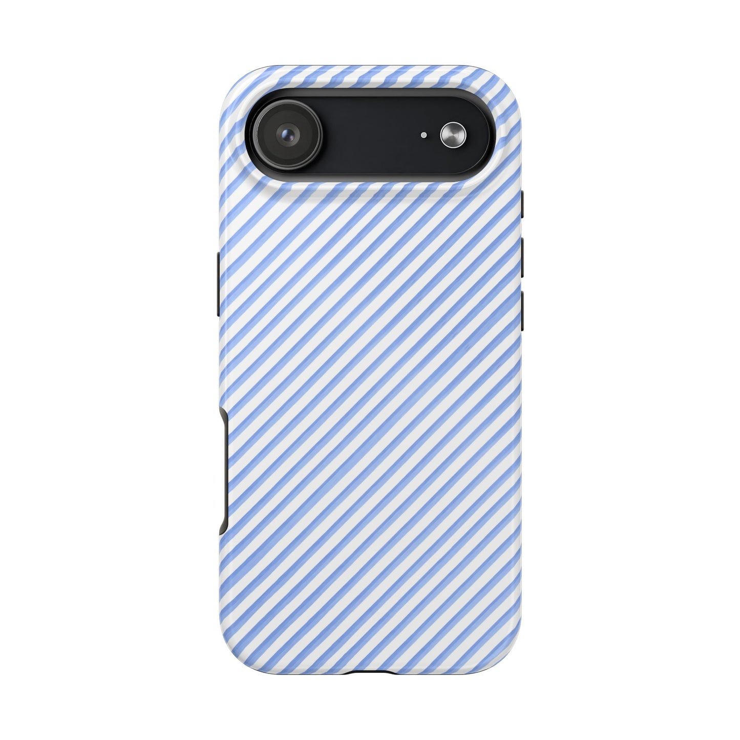 Bias Stripe Blue / White Phone Case