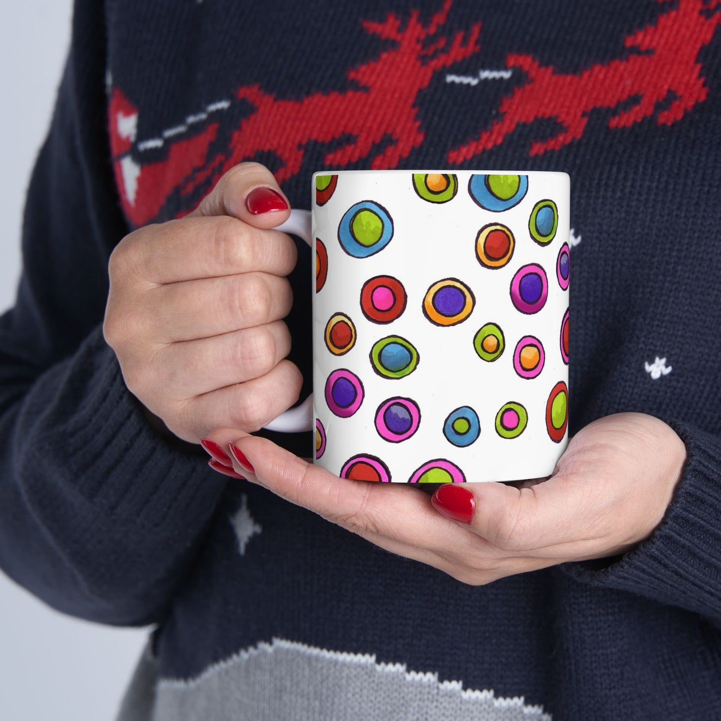 Dopey Dots White Cup