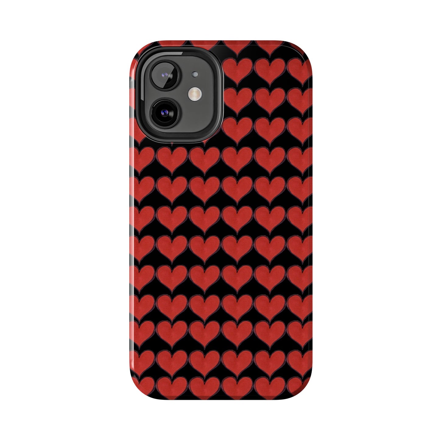 Heartbeats Black / Red Phone Case
