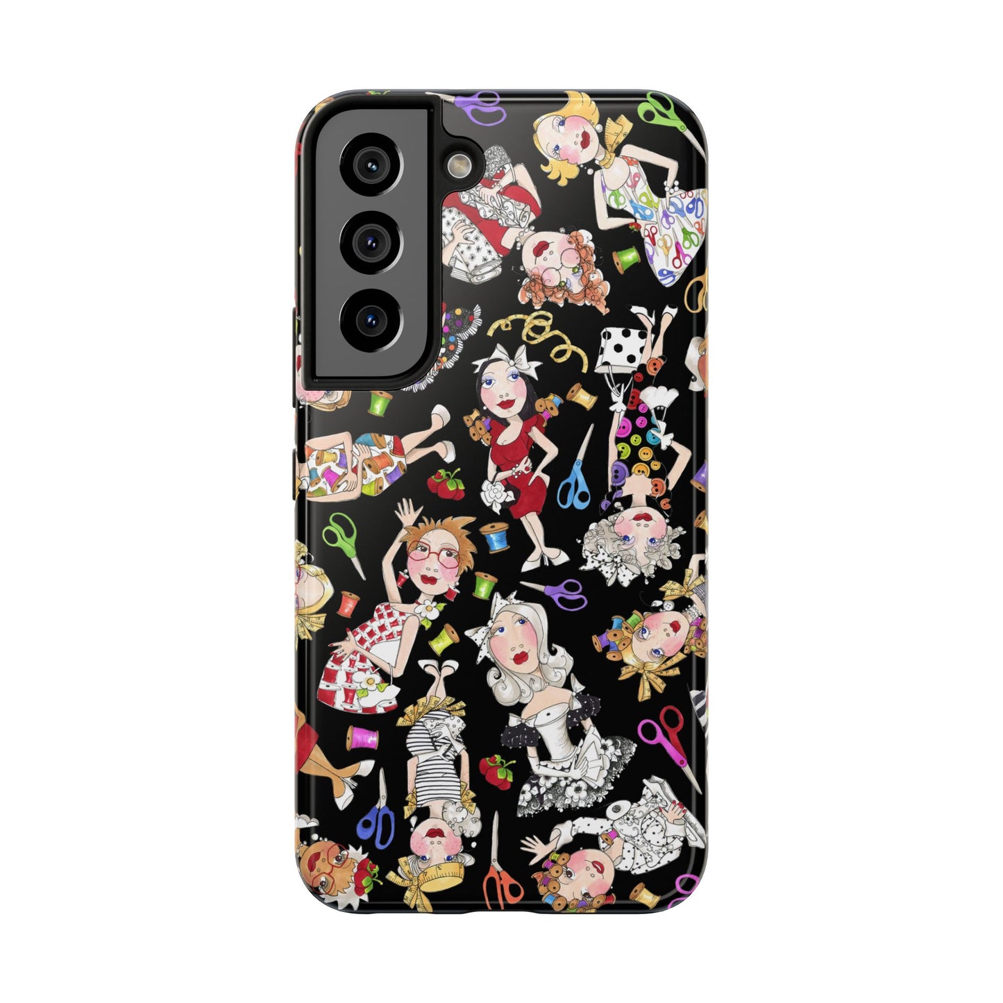 Sew Tossed Black Phone Case