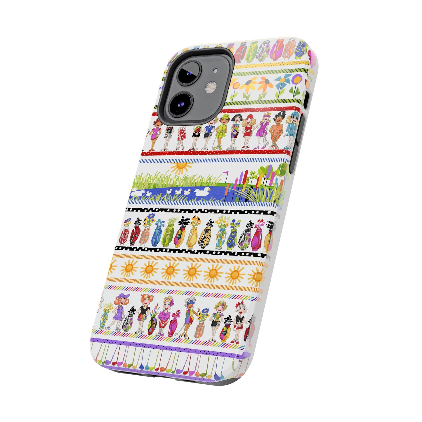Golf Borders White Phone Case