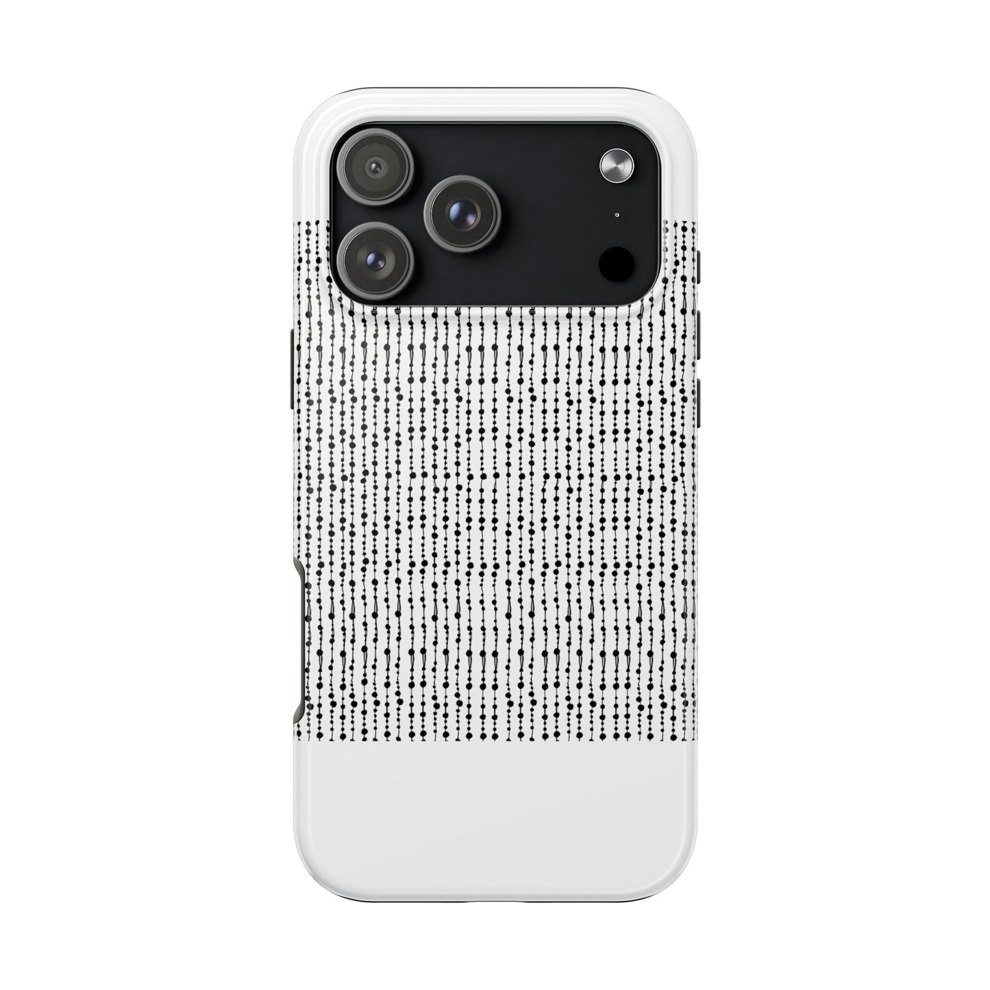 Beaded Curtain White / Black Phone Case