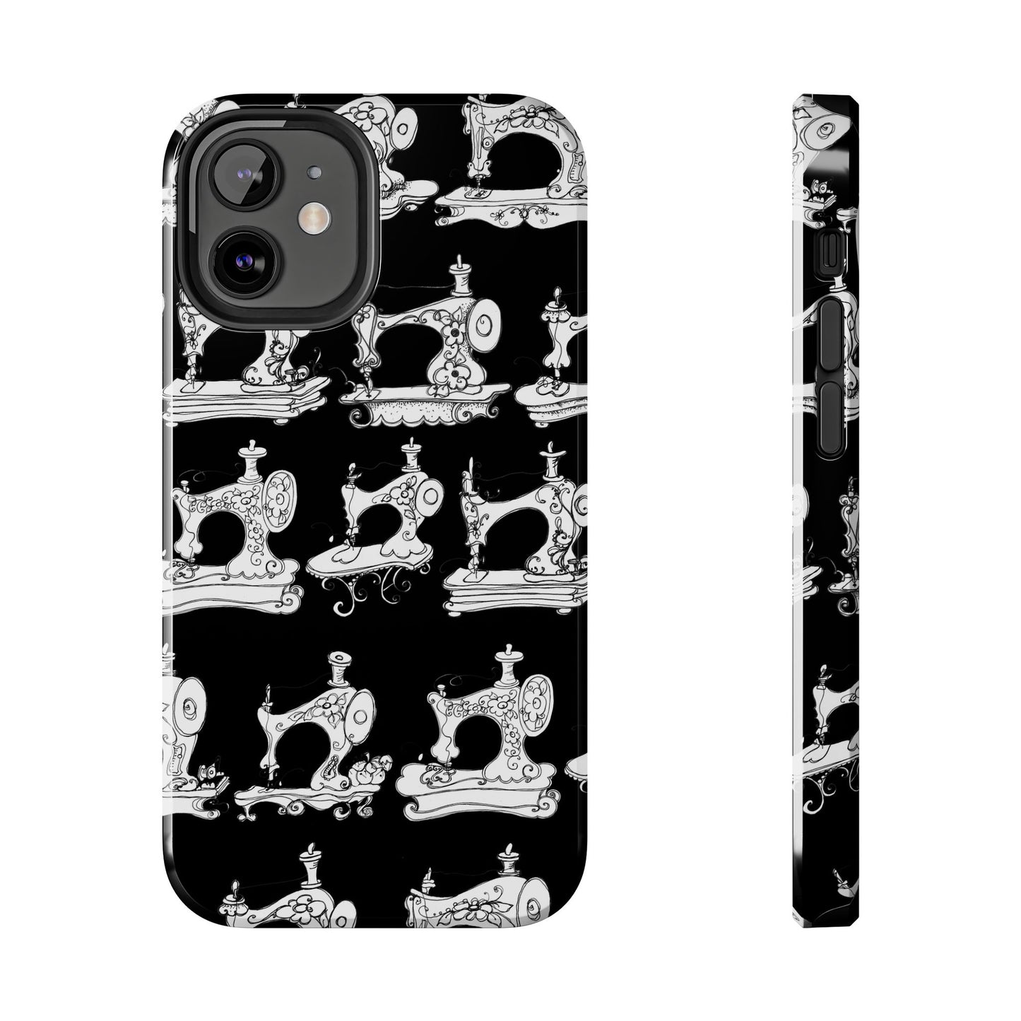 Sew Sew Black / White Phone Case