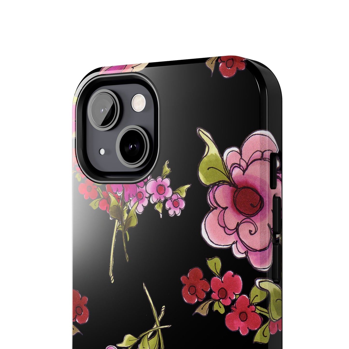 Jumbo Floral Black Phone Case