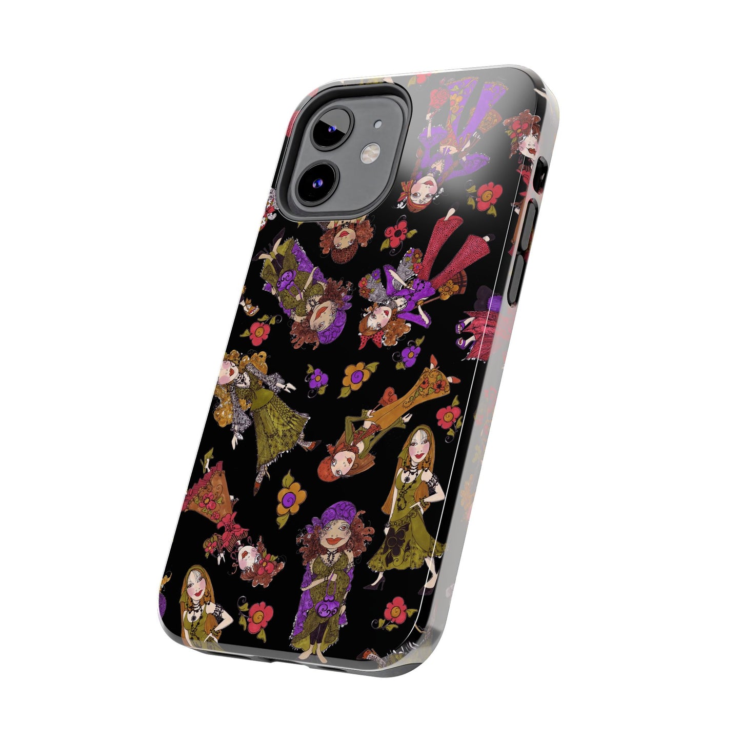 Tossed Gypsies Black Phone Case
