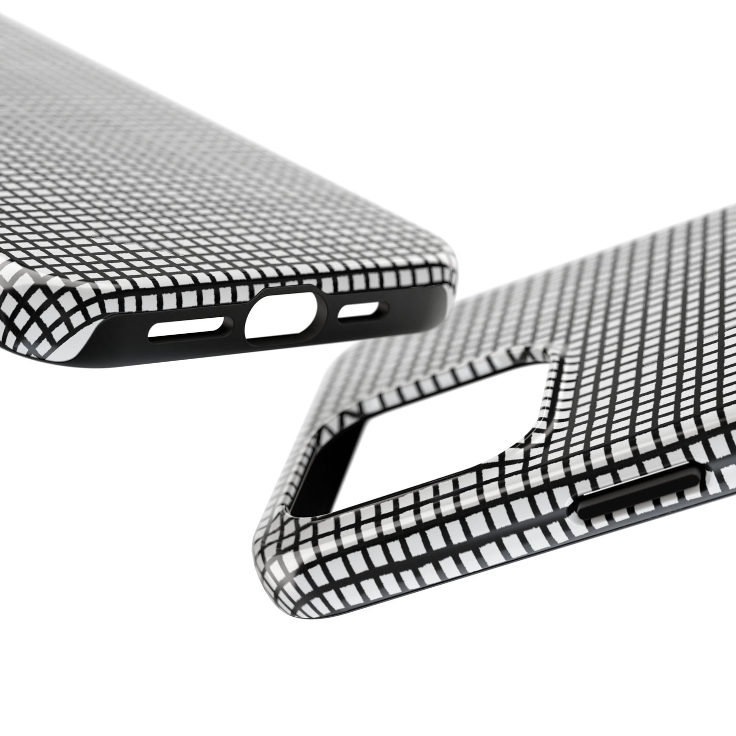 Gingham Black / White Phone Case
