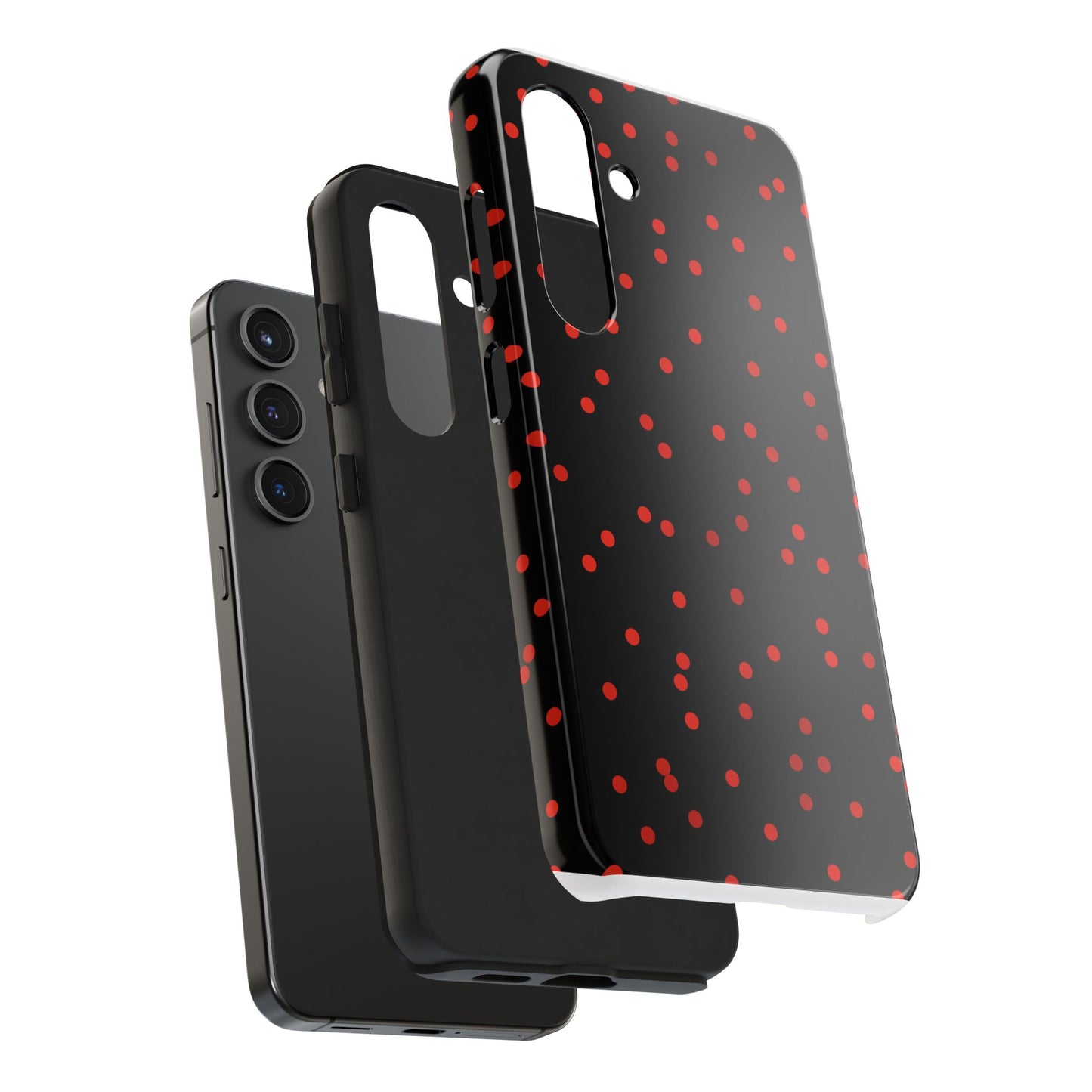 Space Dots Black / Red Phone Case