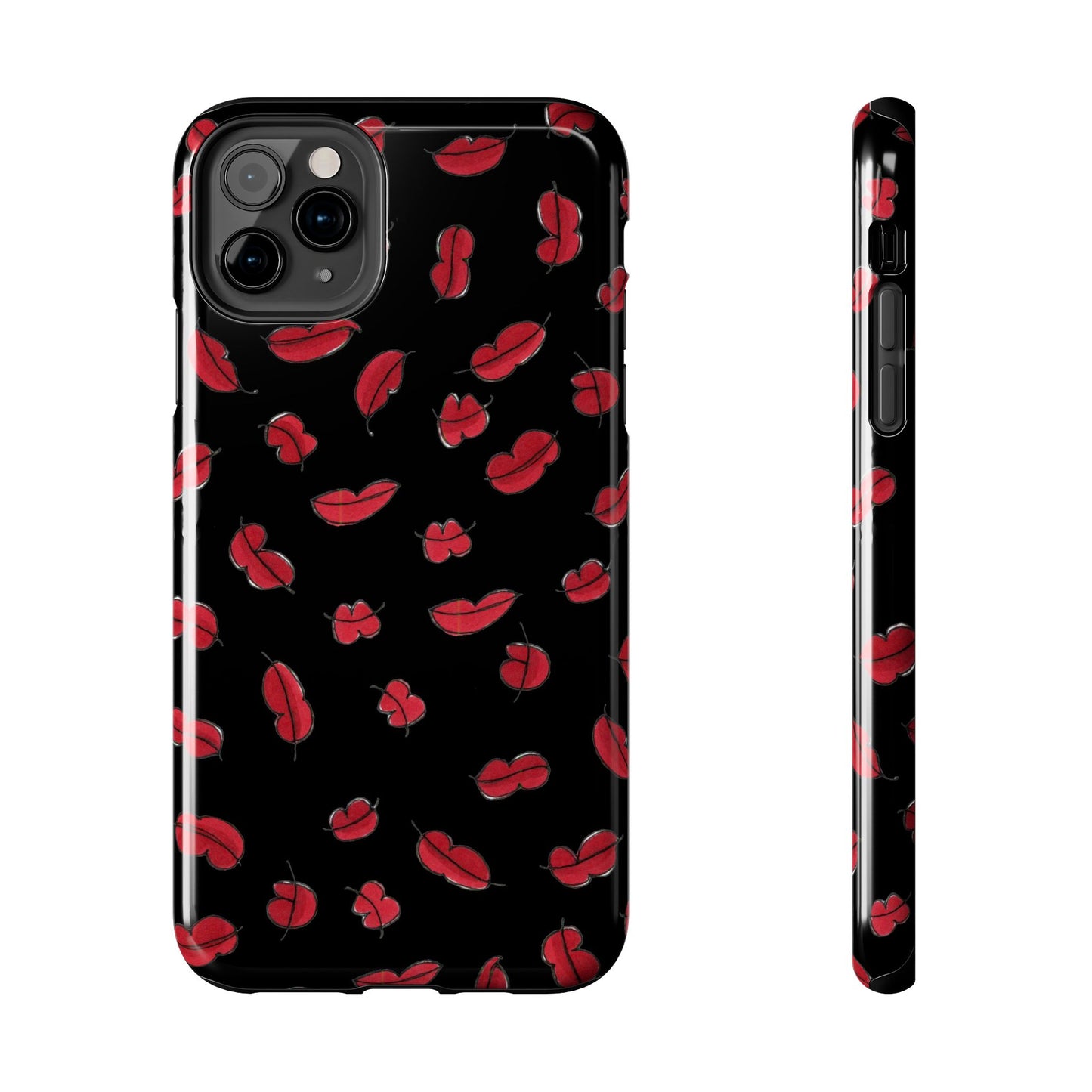 Lotsa Lips Black Phone Case