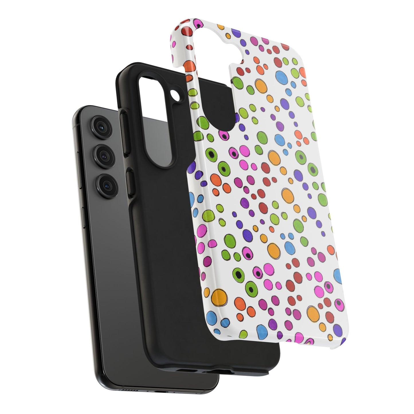Dog Dots White / Multi Phone Case