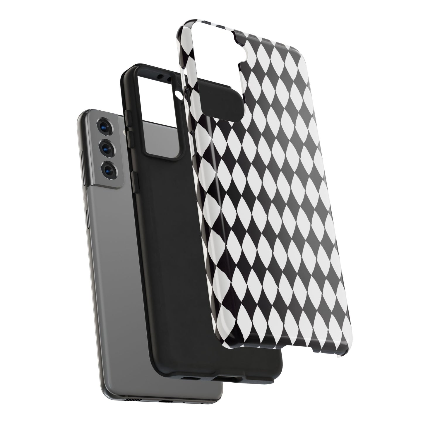 Diamond White / Black Phone Case