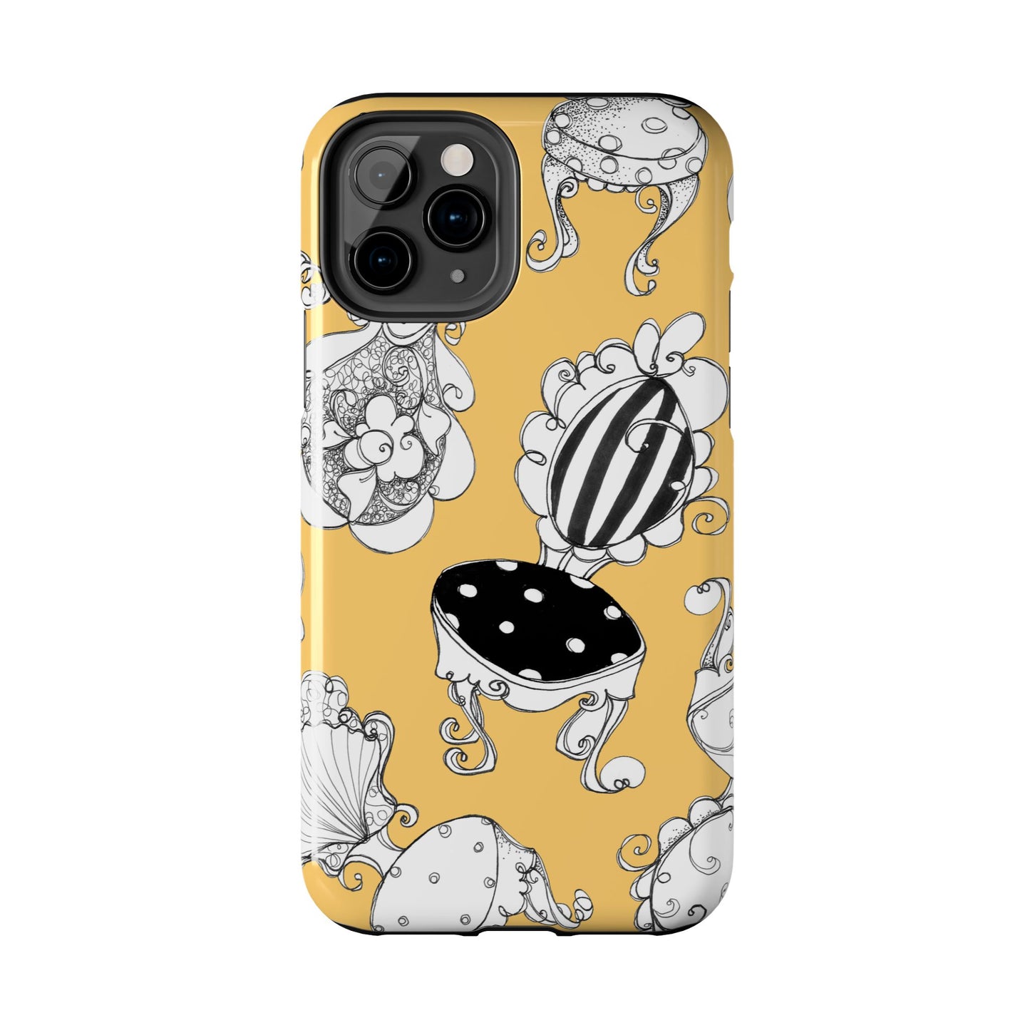 Bistro Chairs Yellow Phone Case