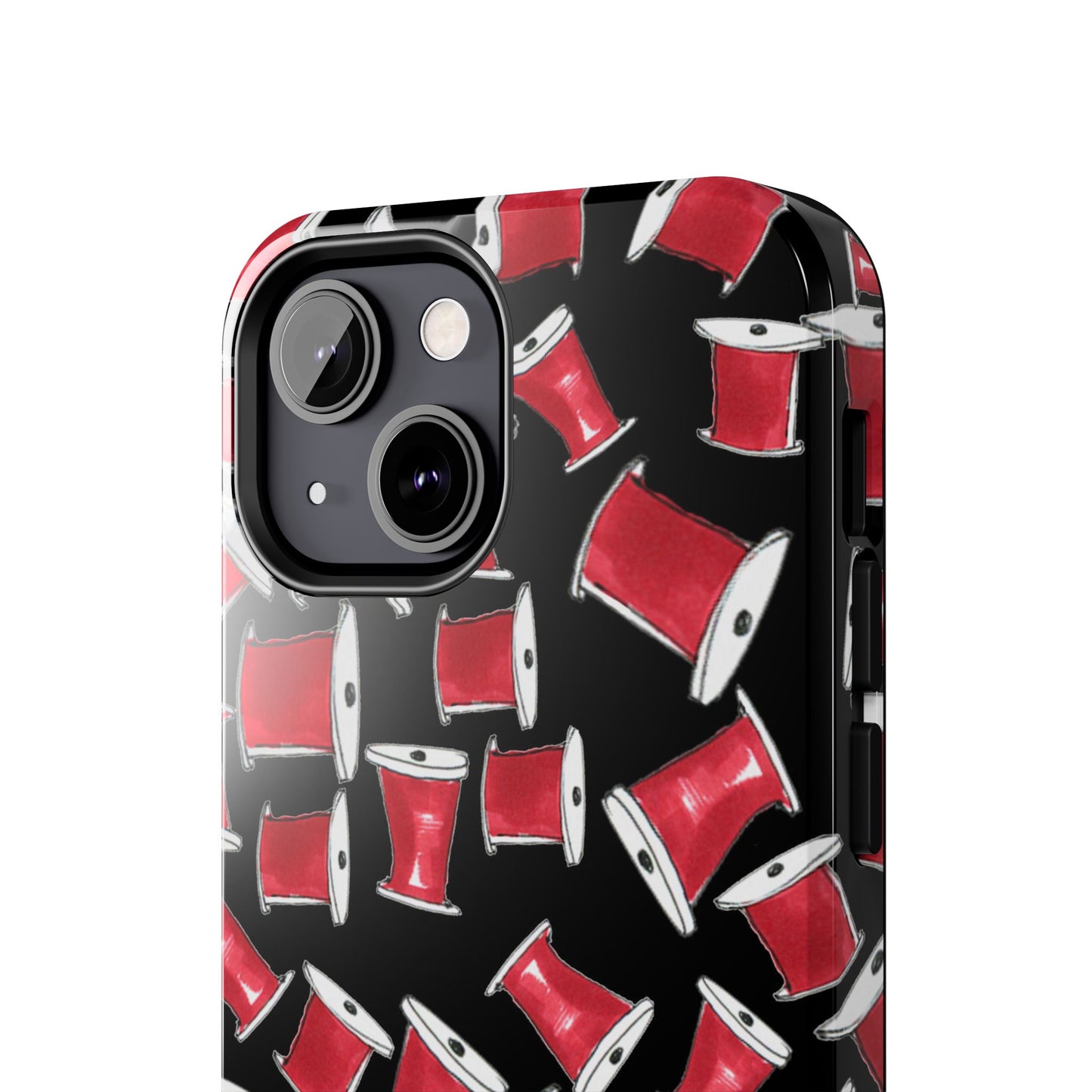 Red Thread Black Phone Case