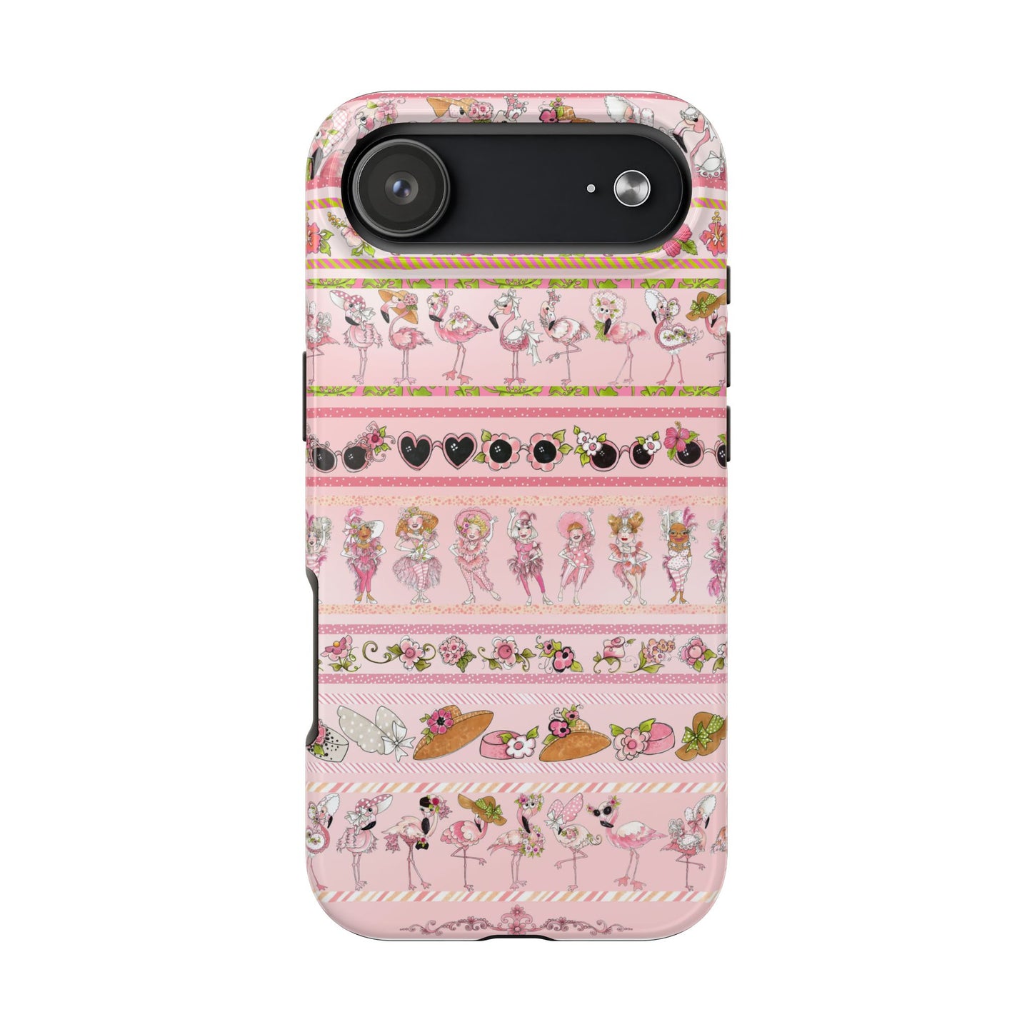 Flam Borders Pink Phone Case