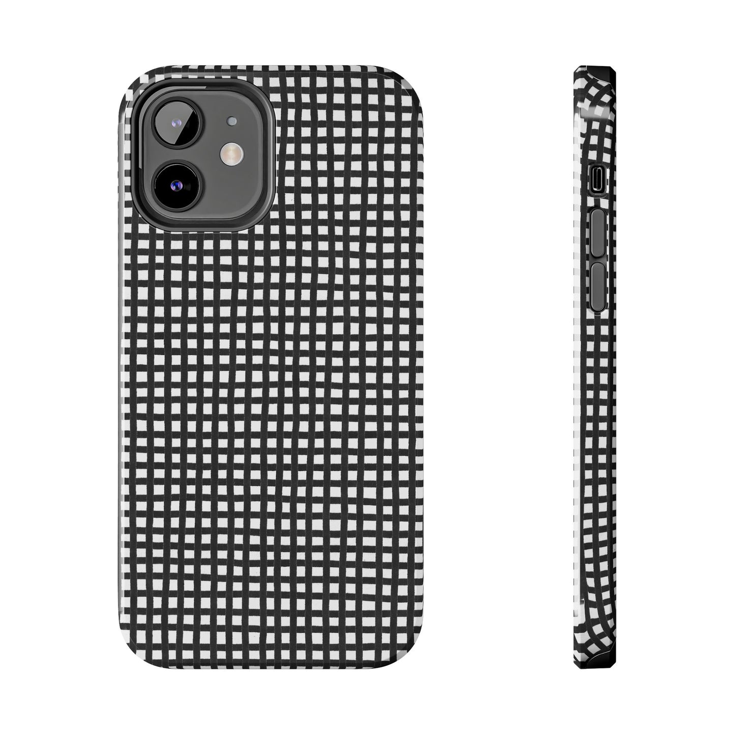 Chipper Check Black / White Phone Case