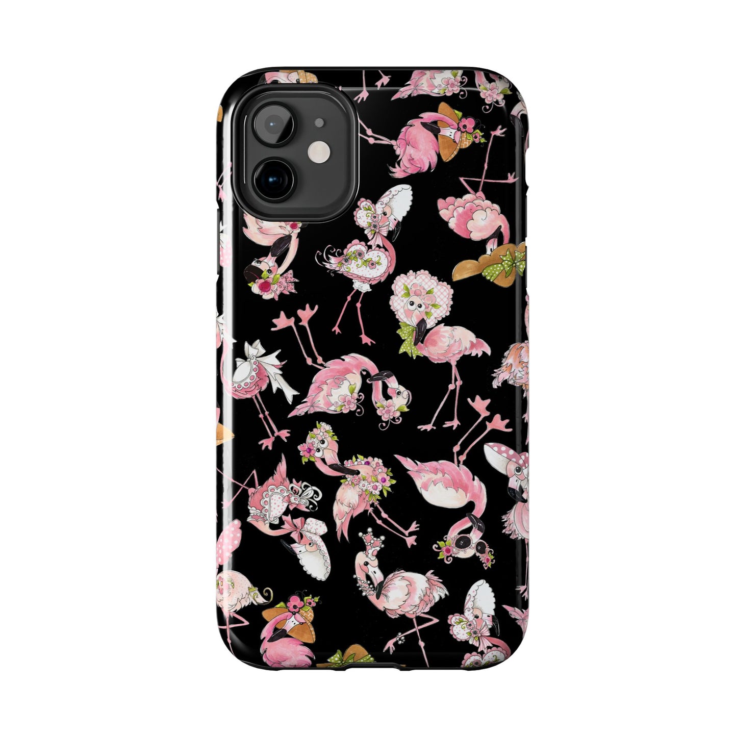 Tossed Flams Black Phone Case