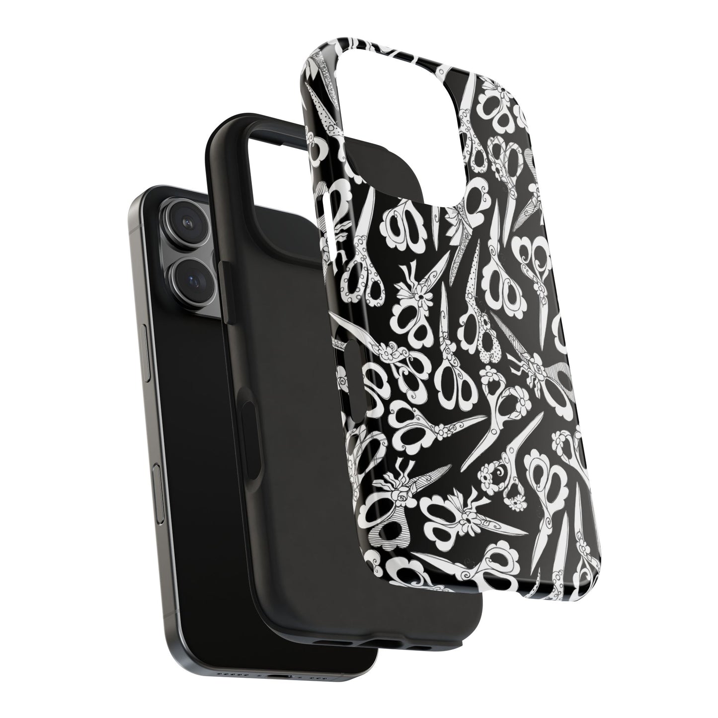 Scissor Blizzard Black Phone Case