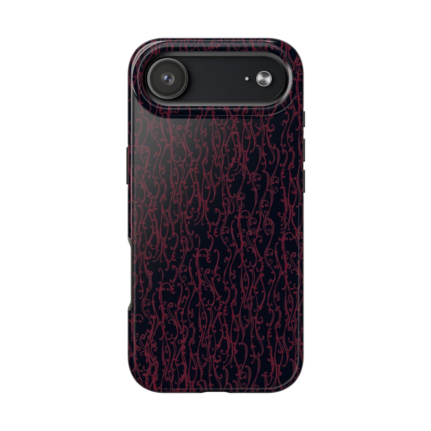 Swan Scroll Black / Red Phone Case