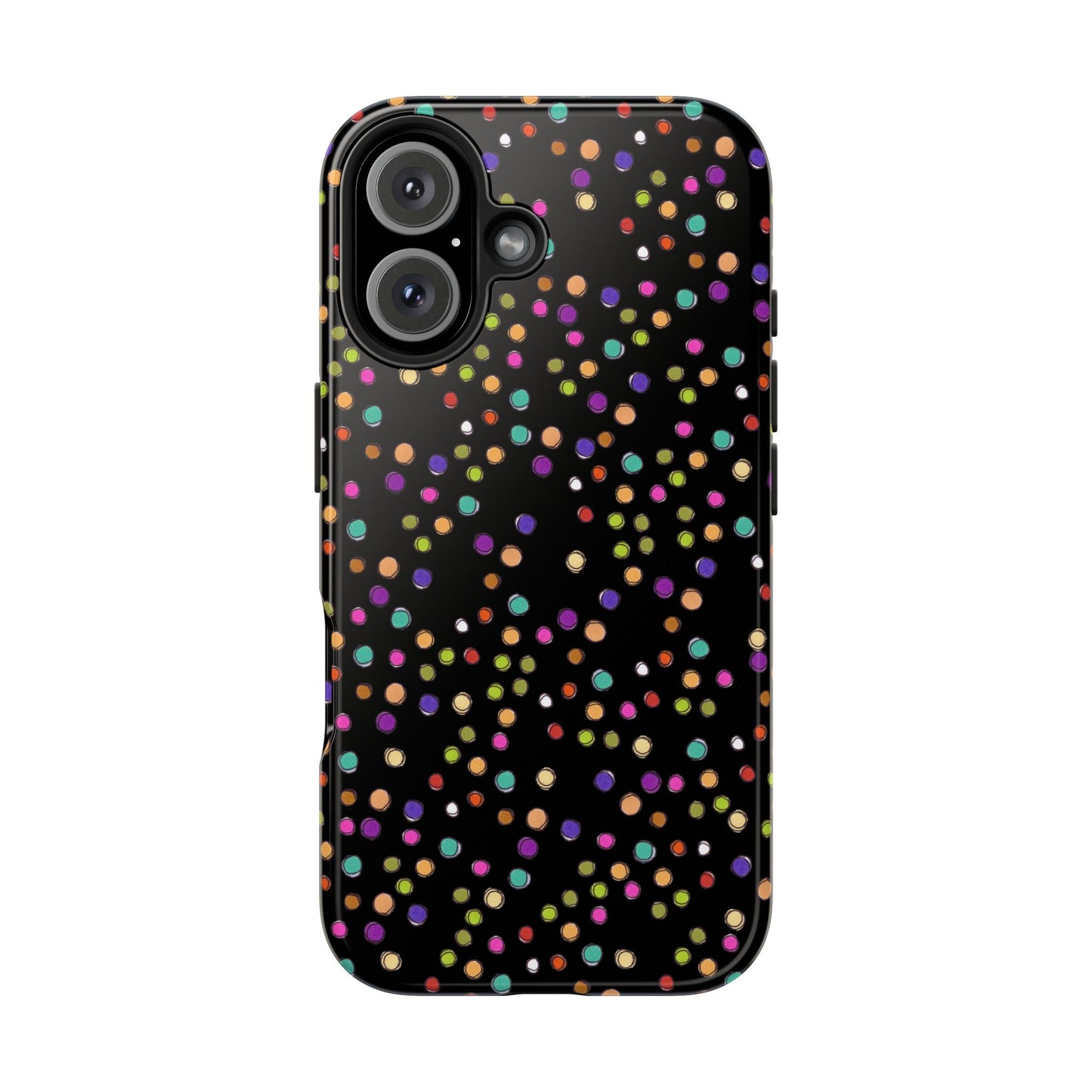 Dog Dots Black Phone Case