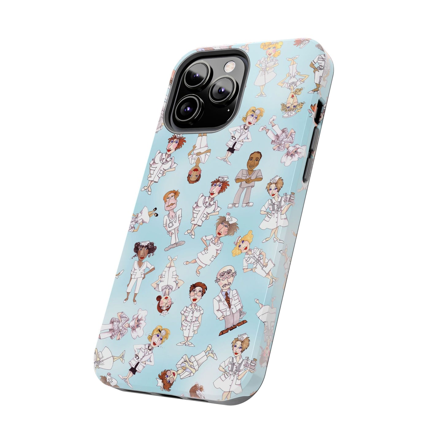 Tossed Nurses Aqua Phone Case