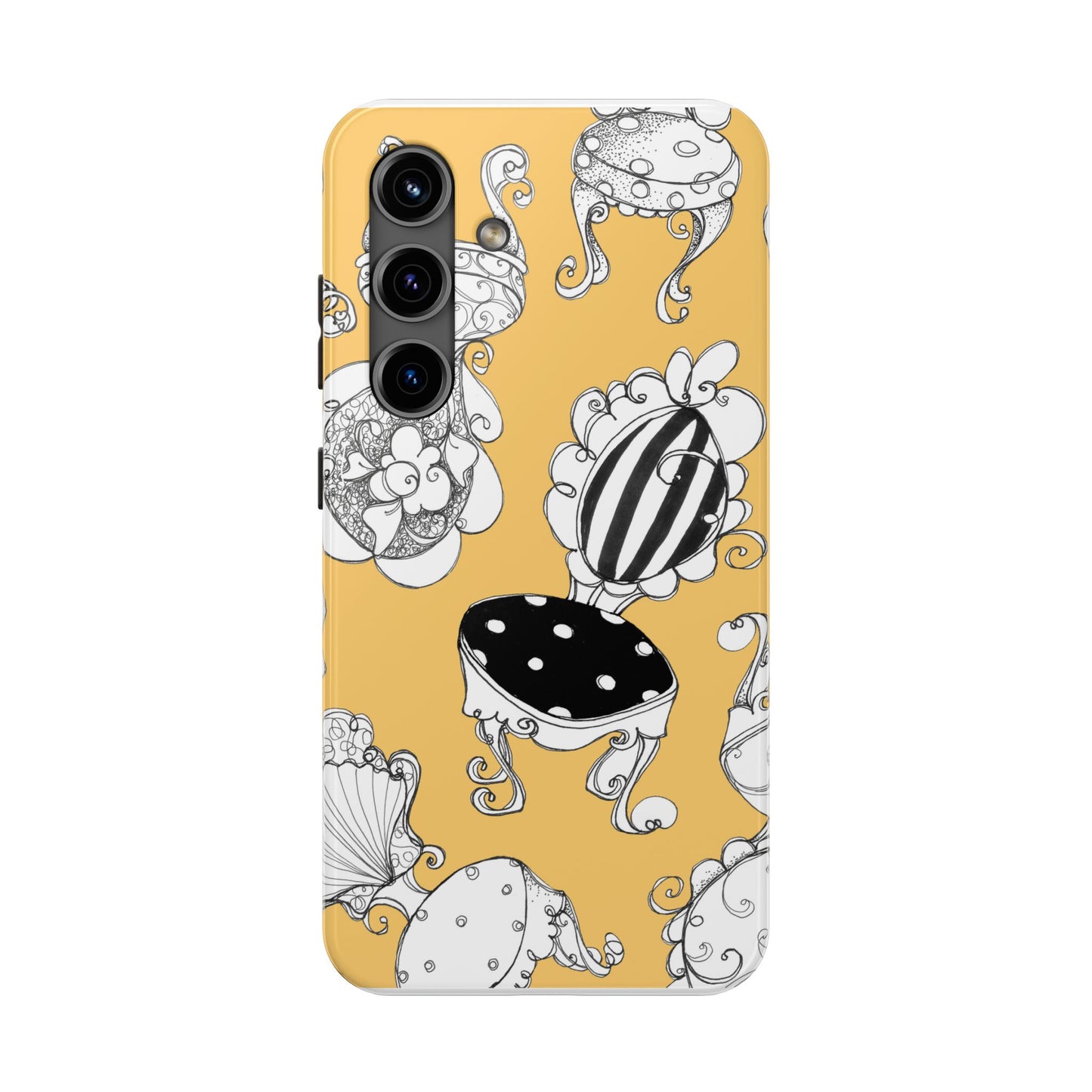 Bistro Chairs Yellow Phone Case