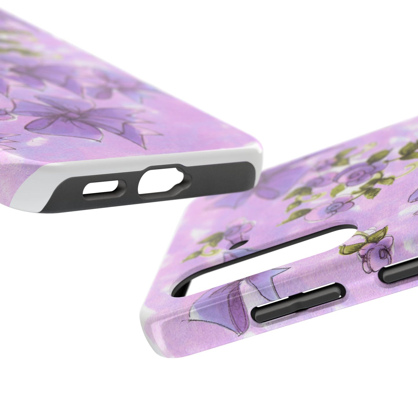 Bows & Flowers Purple Phone Case