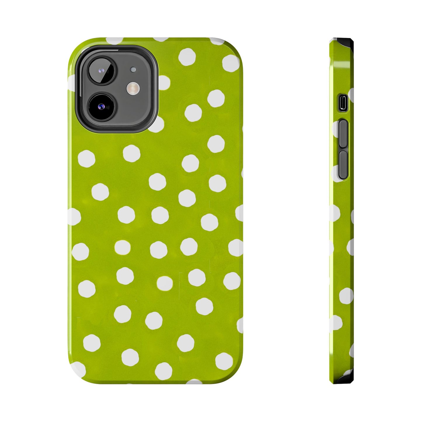 Jumbo Dots Green / White Phone Case