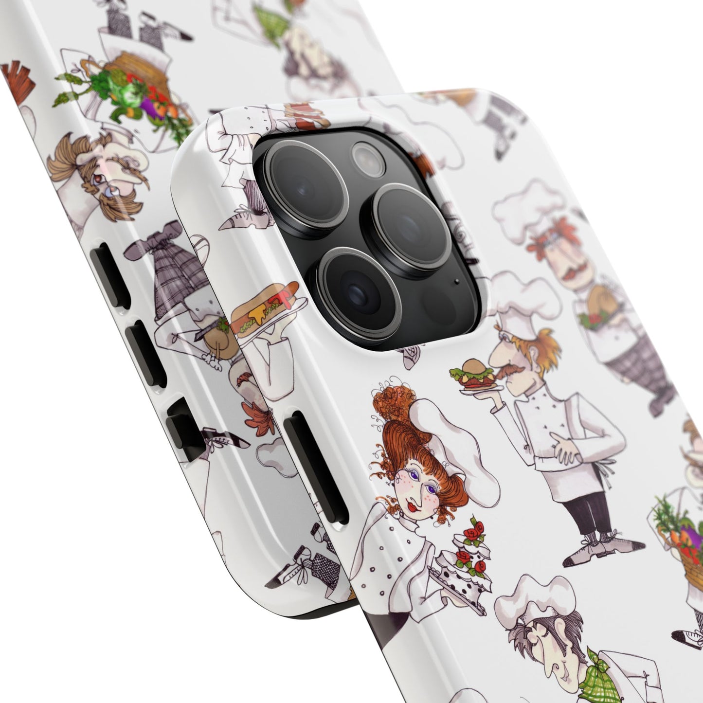 Tossed Chefs White Phone Case